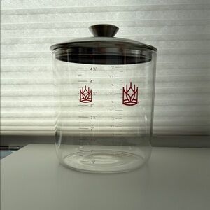 Glass Sourdough Crock and Stainless Lid